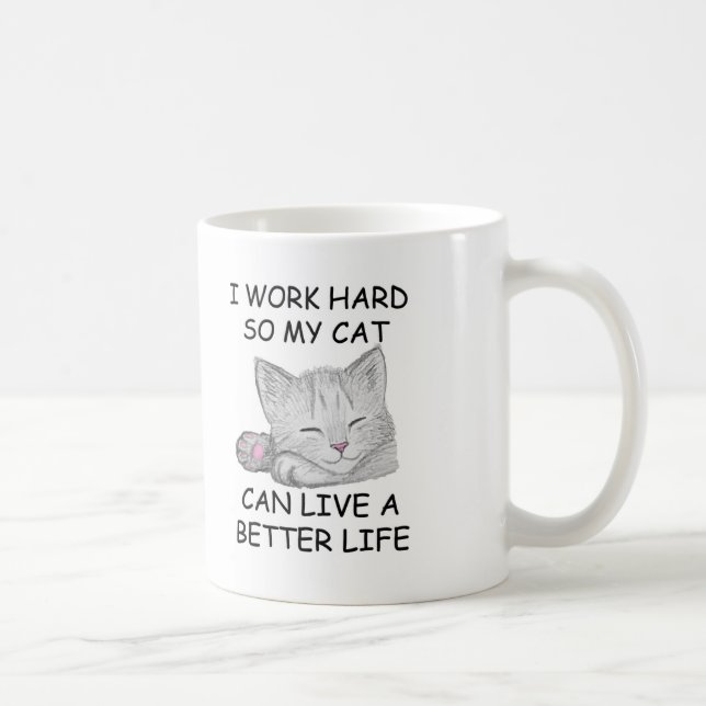 Ich arbeite hart kaffeetasse (Rechts)