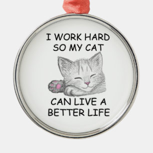 Ich arbeite hart ornament aus metall