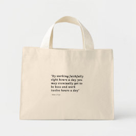 Ich arbeite hart T - Shirt Tote Bag Mini Stoffbeutel