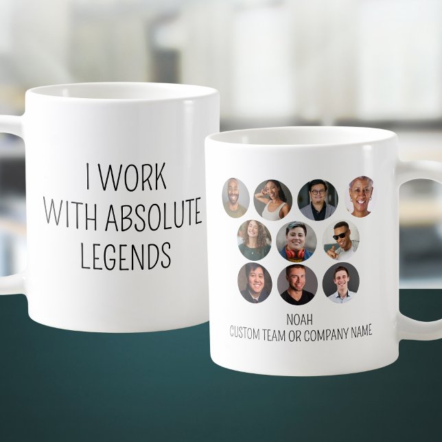 Ich arbeite mit Absolute Legends 10 Foto Office Te Kaffeetasse (I Work With Absolute Legends 10 Photo Office Team Coffee Mug
)
