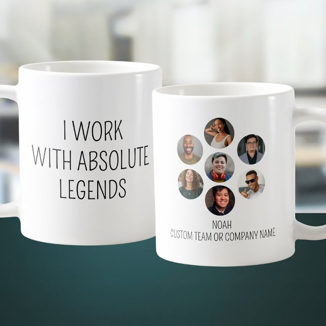 Ich arbeite mit Absolute Legends 7 Foto Office Tea Kaffeetasse (I Work With Absolute Legends 7 Photo Office Team Coffee Mug
)