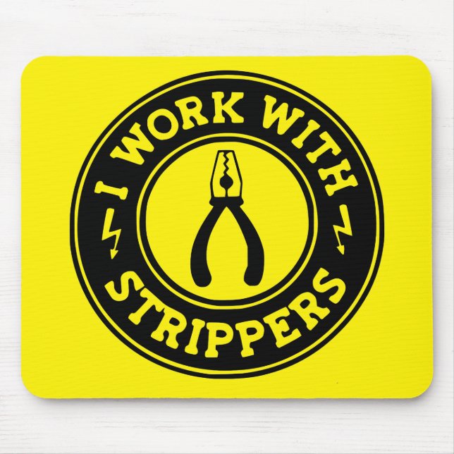 Ich arbeite mit Strippern #USAPatriotGraphics © Mousepad (Vorne)