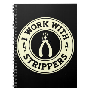 Ich arbeite mit Strippern #USAPatriotGraphics © Notizblock