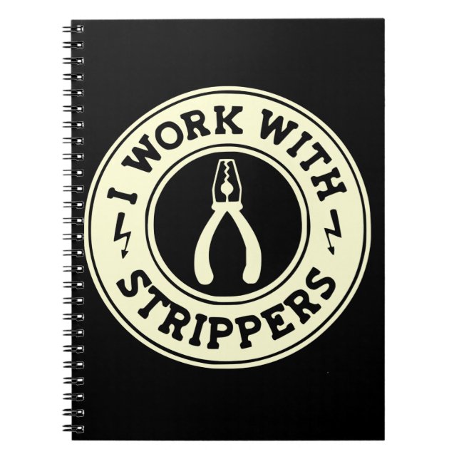 Ich arbeite mit Strippern #USAPatriotGraphics © Notizblock (Vorderseite)