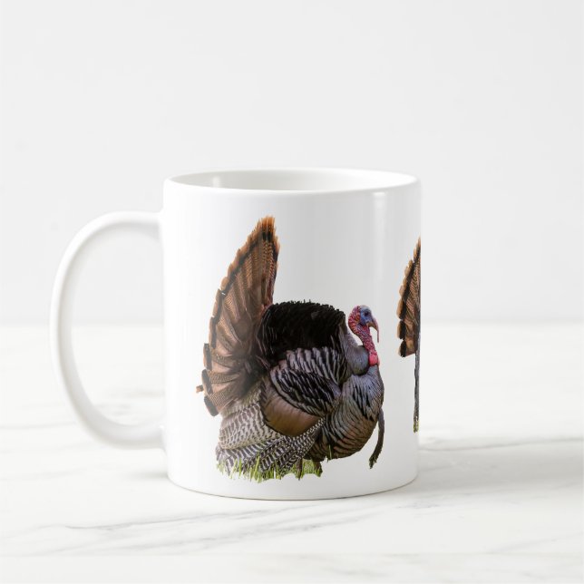 Ich arbeite mit Truthühnern Kaffeetasse (Links)