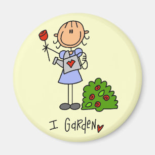 Ich arbeite T-Shirts und Geschenke im Garten Magnet