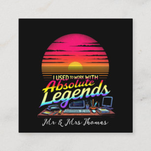 Ich arbeitete früher mit absoluten Legends Quadratische Visitenkarte