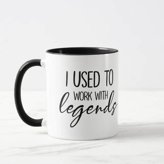 Ich arbeitete früher mit Legende, Ruhestand Tasse (Links)