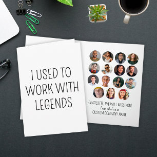 Ich arbeitete früher mit Legends 15 Coworker Foto Karte