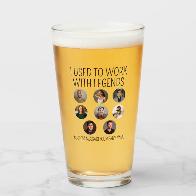 Ich arbeitete früher mit Legends 8 Coworker Foto Glas (Vorne (Gefüllt))