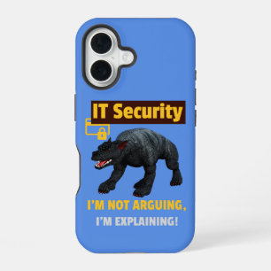 Ich argumentiere nicht, dass ich Funny IT Security iPhone 16 Hülle