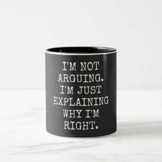 Ich argumentiere nicht, dass ich nur erkläre, waru zweifarbige tasse