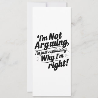 Ich argumentiere nicht für Einladung" Einladung