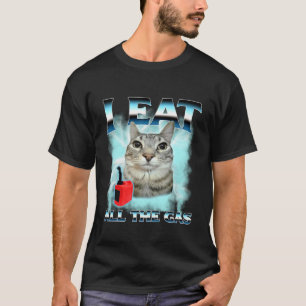 Ich aß den ganzen Gas Zement Katzen Meme Lustig Vi T-Shirt