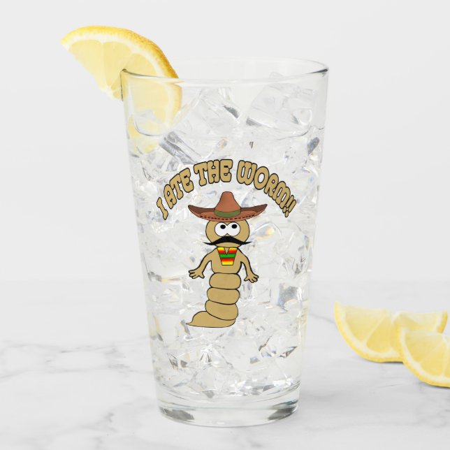 Ich aß den Wurm Glas (Vorderseite Ice)