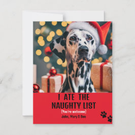 Ich aß Naughty List Haustier Foto Weihnachten Rote