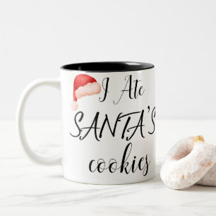 Ich aß Weihnachtsmann-Kekse Zweifarbige Tasse