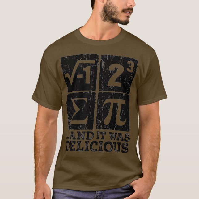 Ich ate Pi Funny i aß etwas Kuchen Mathe Nerd T-Shirt (Vorderseite)