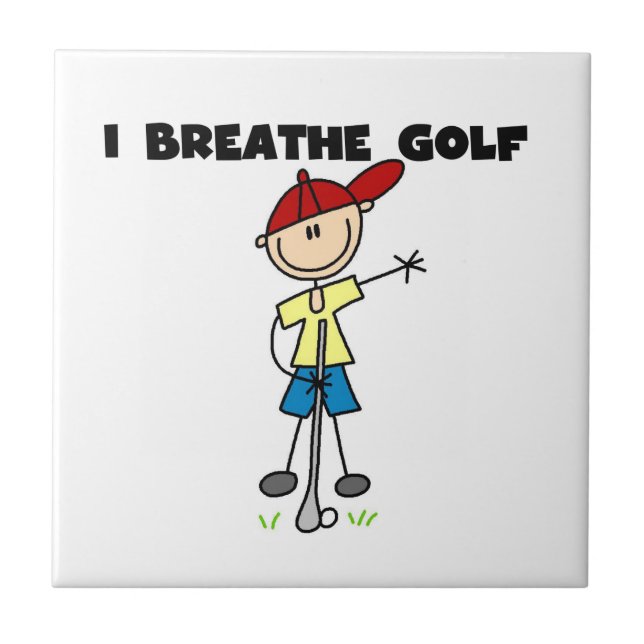 Ich atme Golf Fliese (Vorderseite)