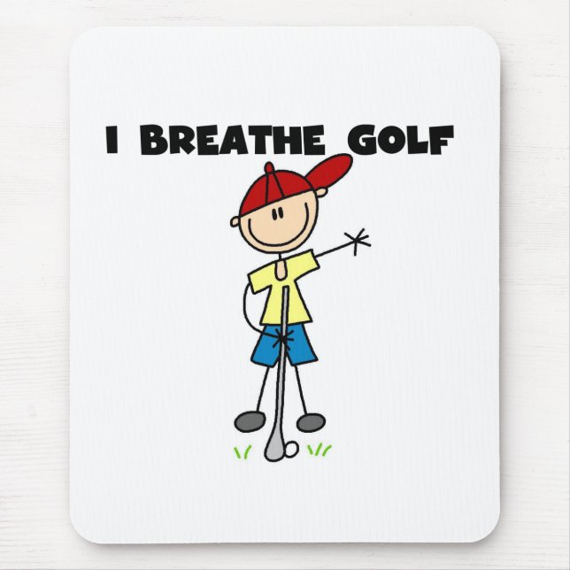 Ich atme Golf Mousepad (Vorne)