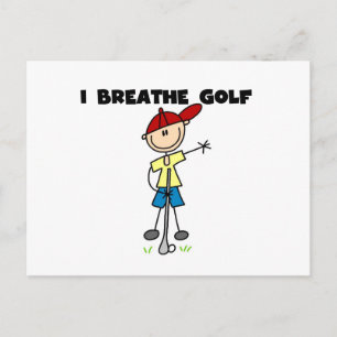 Ich atme Golf Postkarte