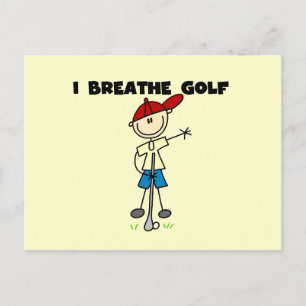Ich atme Golf Postkarte