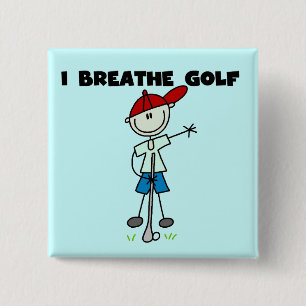 Ich atme Golf T-Shirts und Geschenke Button