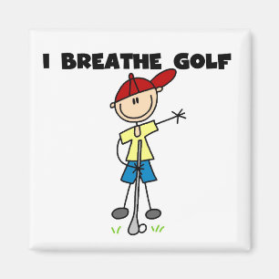 Ich atme Golf T-Shirts und Geschenke Magnet