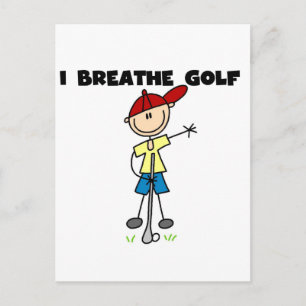 Ich atme Golf T-Shirts und Geschenke Postkarte