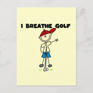 Ich atme Golf T-Shirts und Geschenke Postkarte