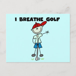 Ich atme Golf T-Shirts und Geschenke Postkarte