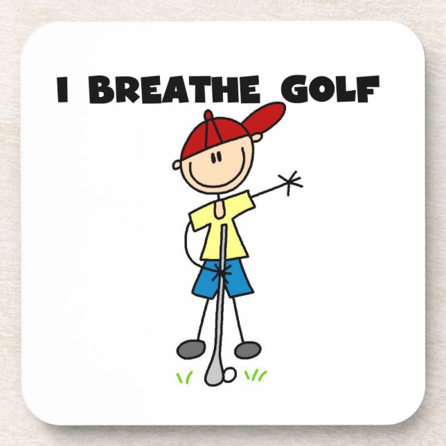 Ich atme Golf Untersetzer (Vorderseite)
