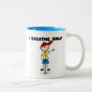 Ich atme Golf Zweifarbige Tasse