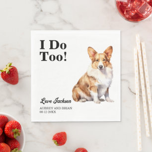 Ich auch Cardigan Welsh Corgi Hochzeitsservietten Serviette