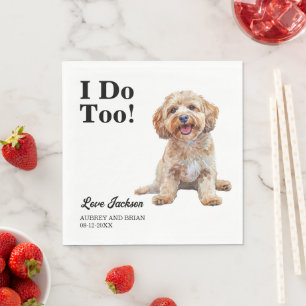 Ich auch! Cockapoo-Hundservietten mit Foto Serviette