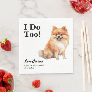 Ich auch! Pomeranian-Hund-Tücher mit Foto Serviette