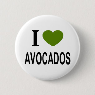 Ich ❤️ AVOCADOS mit grünem Herzen Button
