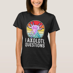 Ich Axolotl Fragen Amphibien Salamander 4 T-Shirt