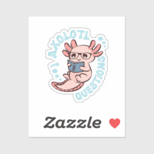 Ich Axolotl Fragen Aufkleber