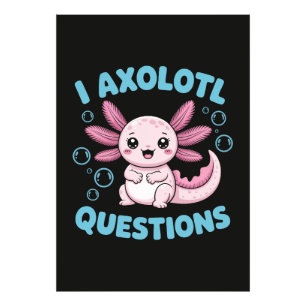 Ich Axolotl Fragen Fotodruck