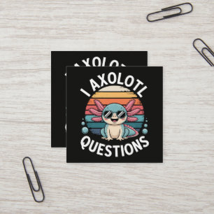 Ich Axolotl Fragen Quadratische Visitenkarte