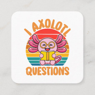 Ich Axolotl Fragen Quadratische Visitenkarte