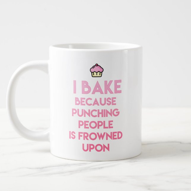Ich backe! Funny Baking Zitat Jumbo-Tasse (Links)