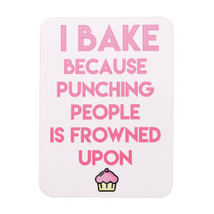 Ich backe! Funny Baking Zitat Magnet