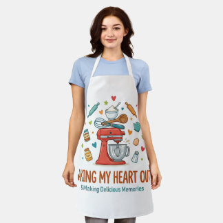 Ich backe mein Herz heraus und mache leckere Erinn Schürze