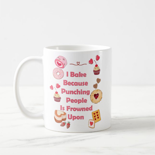 Ich backe, weil man Leute zum Punzieren erstarrt Kaffeetasse (Links)