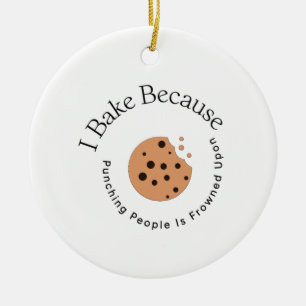 Ich backe, weil man Leute zum Punzieren erstarrt Keramik Ornament
