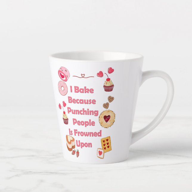 Ich backe, weil man Leute zum Punzieren erstarrt Milchtasse (Rechts)