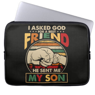 Ich bat Gott um einen besten Freund Laptopschutzhülle