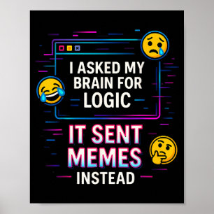 Ich bat mein Gehirn um Logik Poster